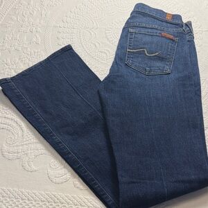7 For All Mankind Dark Blue Boot Cut Jeans